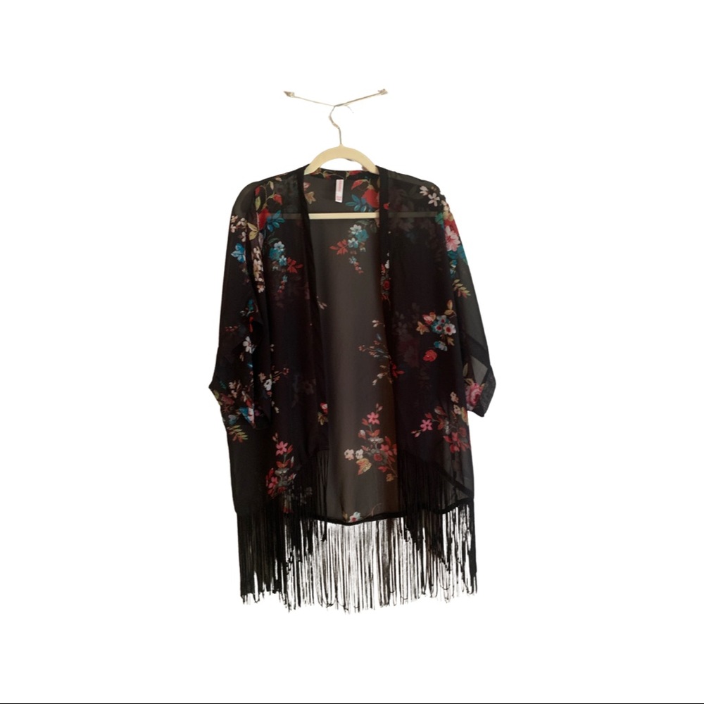 Sheer Floral Kimono